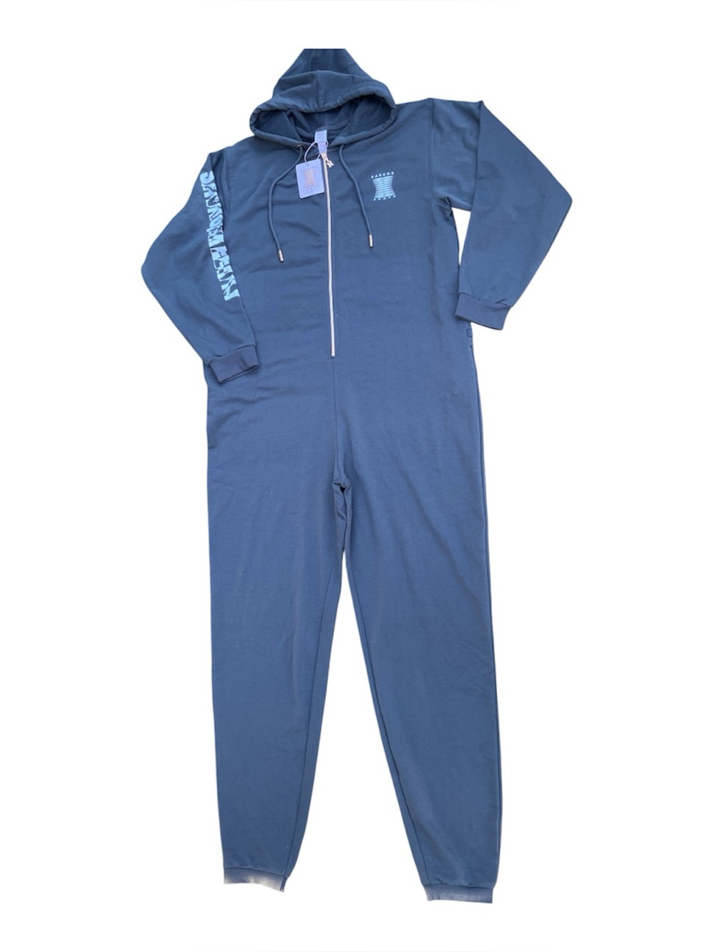 Savage X Fenty Hooded Onesie Jumpsuit Rose Gold and Charcoal Gray Sz XL - Picture 2 of 12